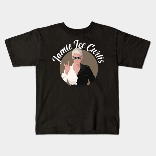 Jamie Lee Curtis Kids T-Shirt by HarlinDesign